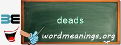 WordMeaning blackboard for deads